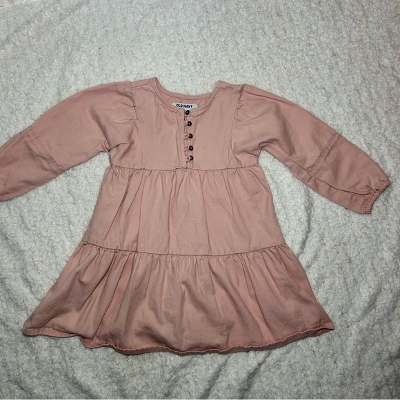 Long-Sleeve Tiered Button-Front Dress for Toddler Girls Size 3t - Picture 2 of 9